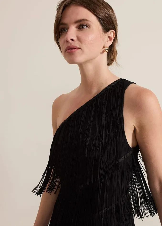 Phase Eight Petite Otto One Shoulder Maxi Dress Black Women Petite Dresses