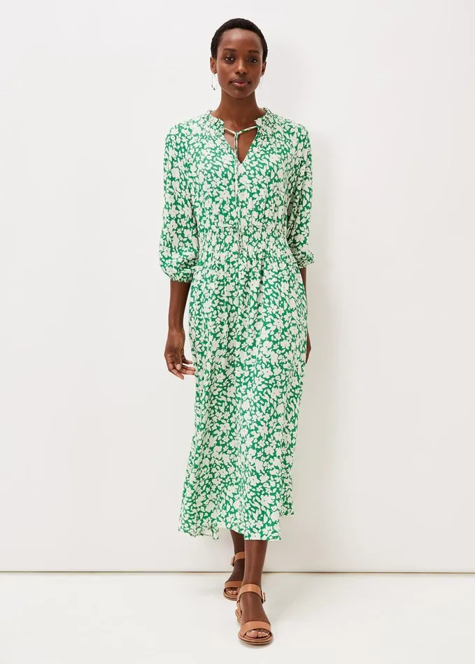 Phase Eight Phillipa Floral Midaxi Dress Greenivory Women Dresses