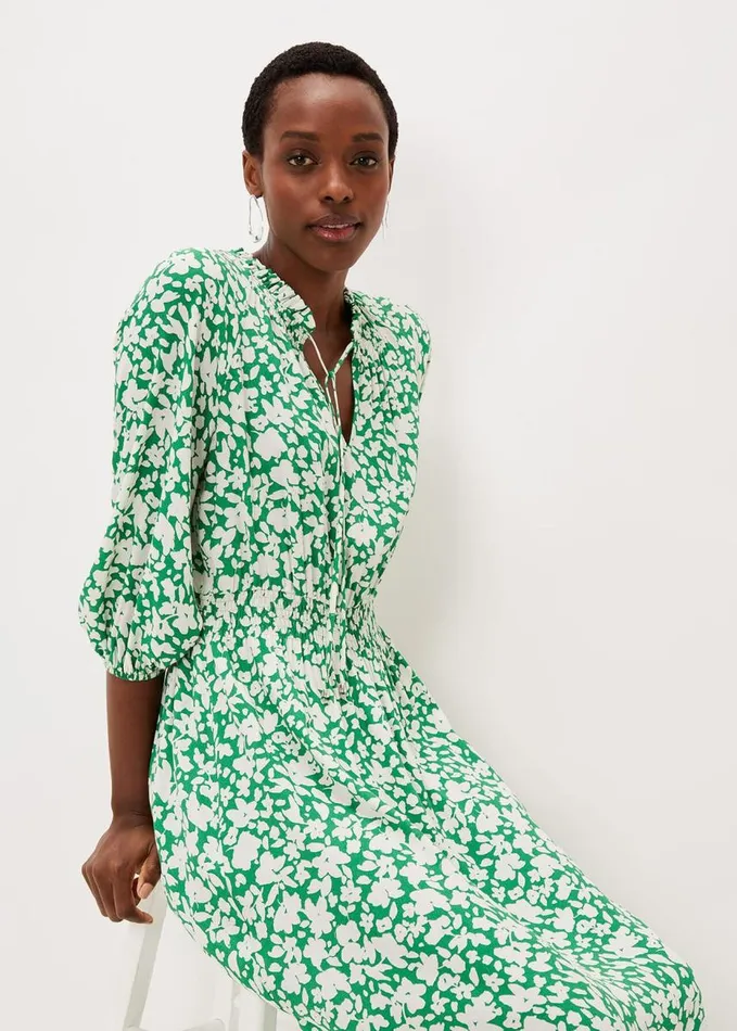 Phase Eight Phillipa Floral Midaxi Dress Greenivory Women Dresses