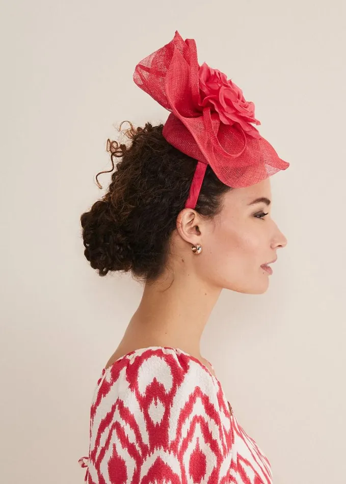 Phase Eight Pink Flower Pillbox Fascinator Watermelon Women Fascinators and Hats