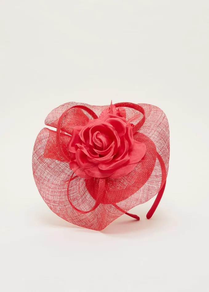 Phase Eight Pink Flower Pillbox Fascinator Watermelon Women Fascinators and Hats