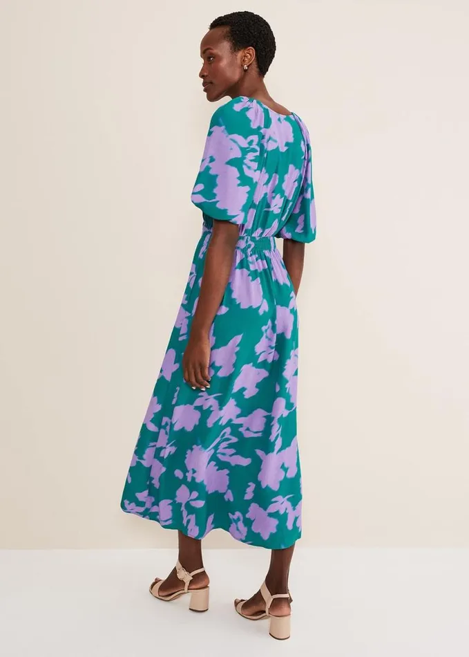 Phase Eight Pippa Midi Dress Greenpurple Women Dresses