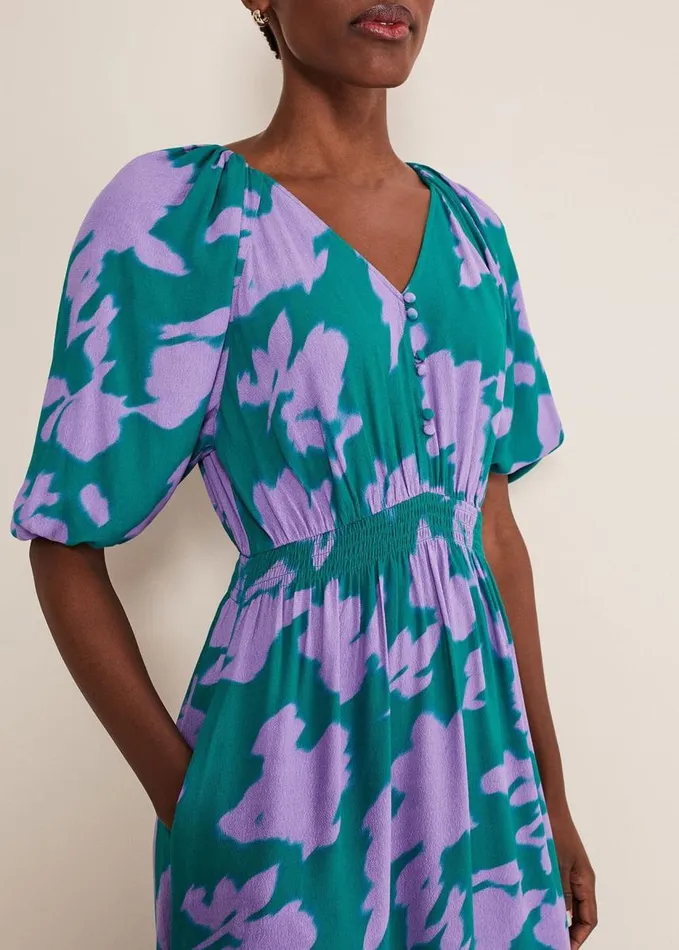 Phase Eight Pippa Midi Dress Greenpurple Women Dresses