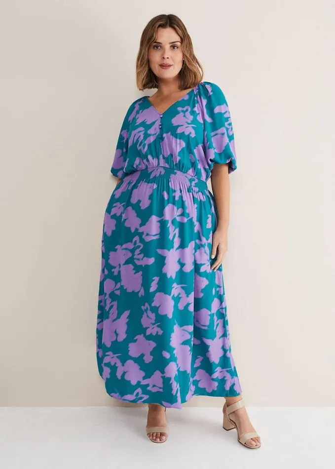Phase Eight Pippa Midi Dress Greenpurple Women Dresses