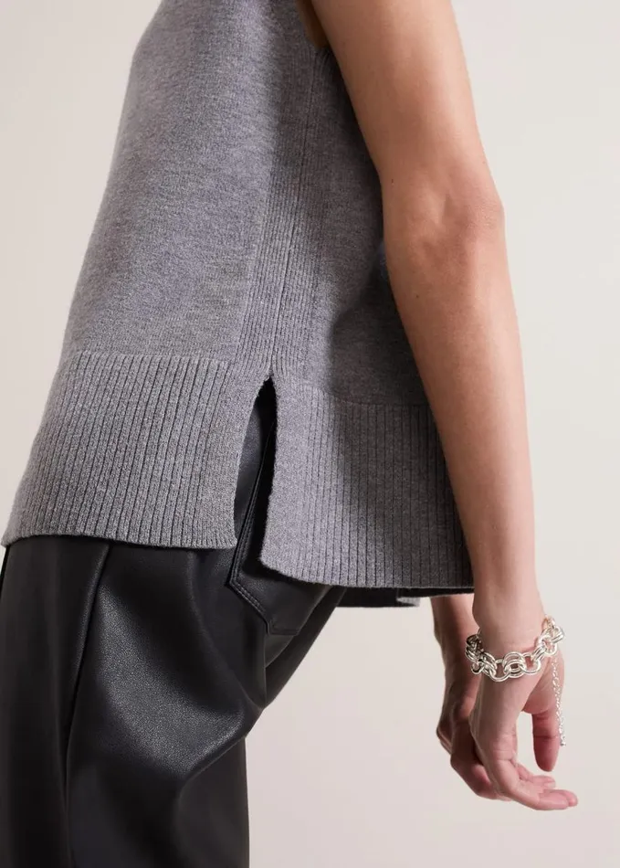 Phase Eight Rachelle Grey Tank Grey Women Knitwear