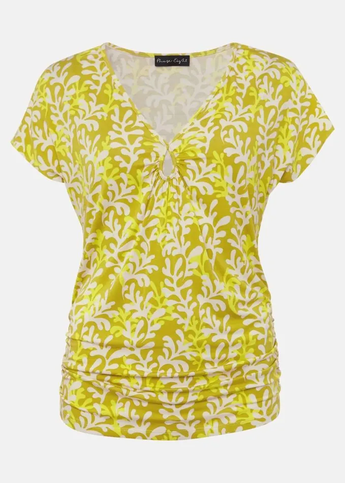 Phase Eight Rena Keyhole Top Yellow Women Tops and TShirts