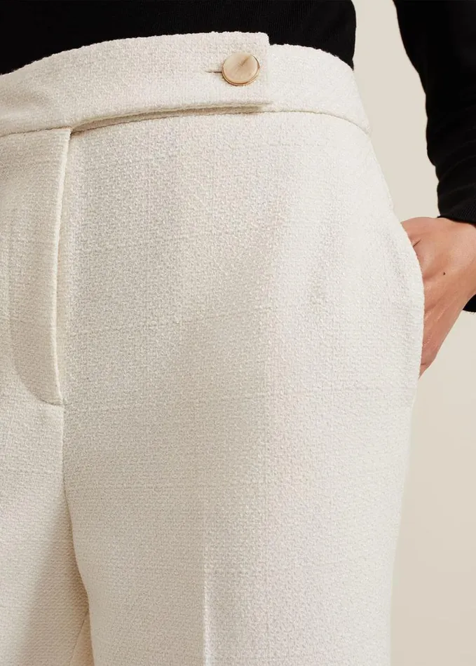 Phase Eight Ripley Boucle Culotte Ivory Women Trousers