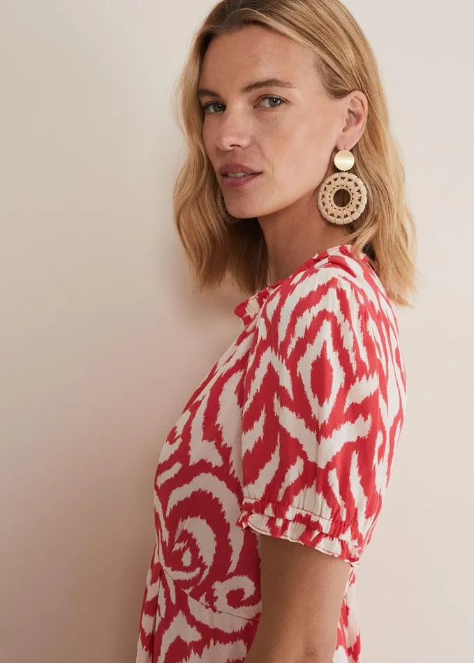Phase Eight Rolanda Printed Playsuit Coralcream Women Dresses