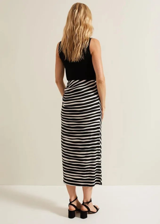 Phase Eight Rory Jersey Printed Maxi Skirt Blackstone Women Skirts