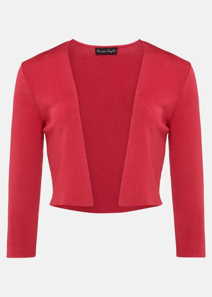 Phase Eight Salma Lightweight Knitted Jacket Raspberry Women Knitwear