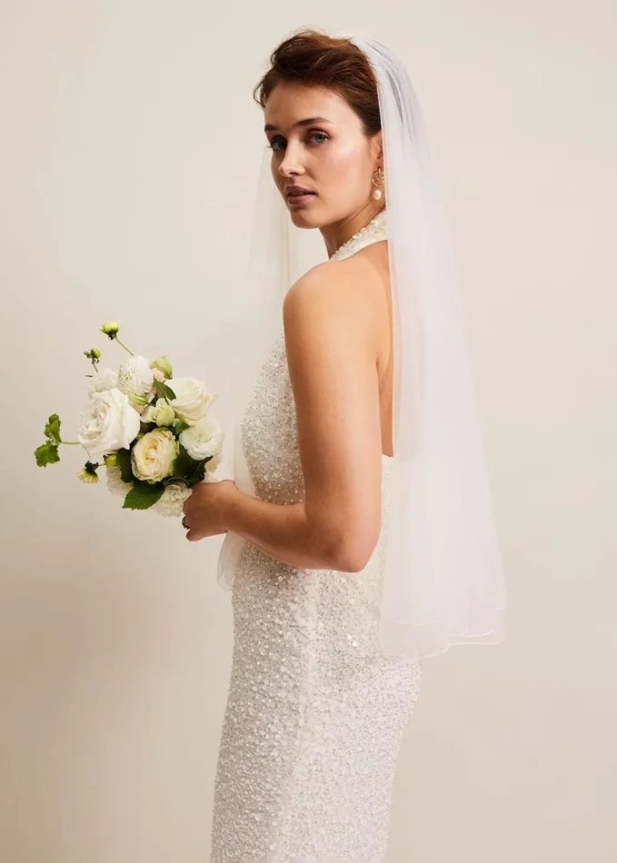 Phase Eight Short Double Tier Veil Ivory Women Fascinators and Hats