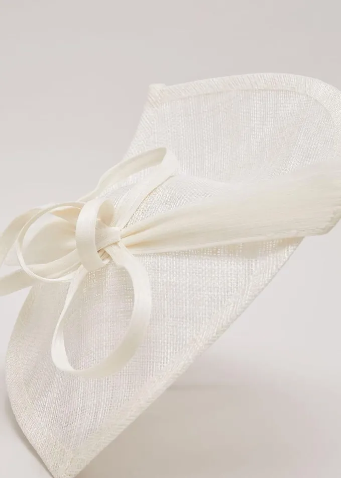Phase Eight Silk Bow Twist Disc Fascinator Ivory Women Fascinators and Hats