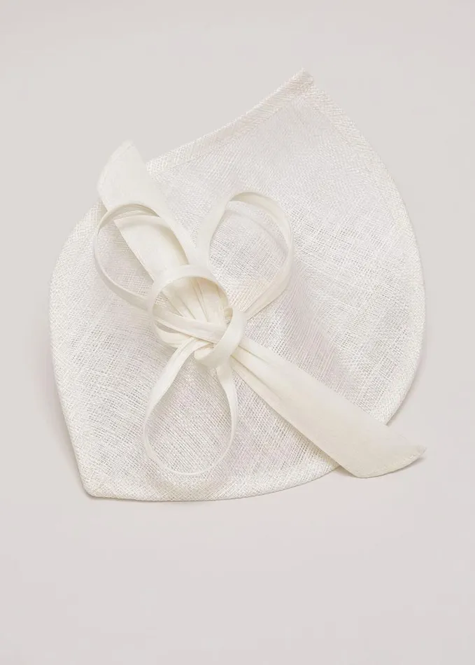 Phase Eight Silk Bow Twist Disc Fascinator Ivory Women Fascinators and Hats