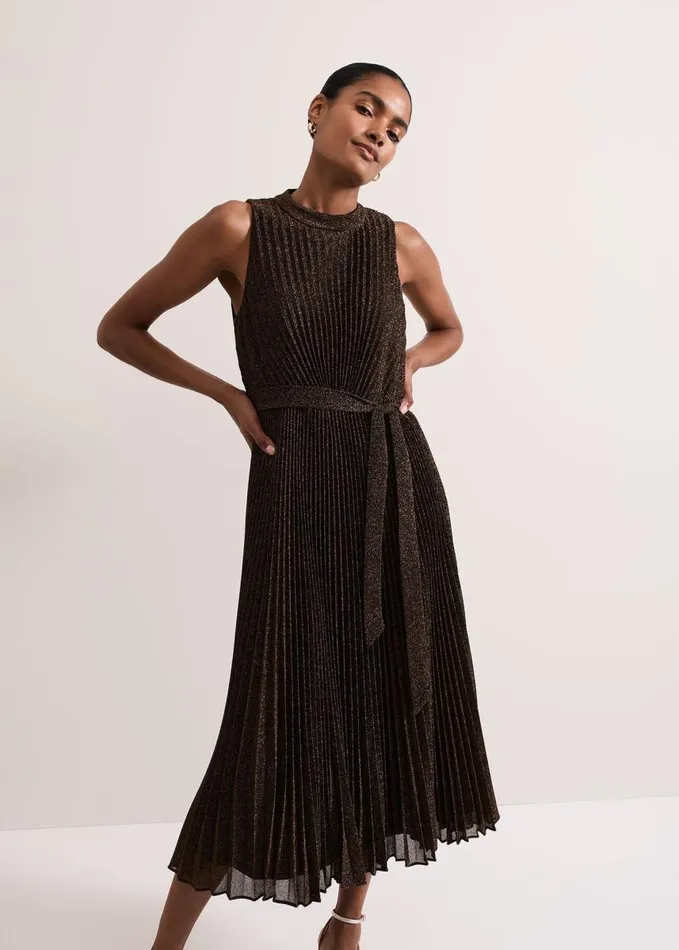 Phase Eight Simara Sparkle Pleat Dress Multicoloured Women Dresses