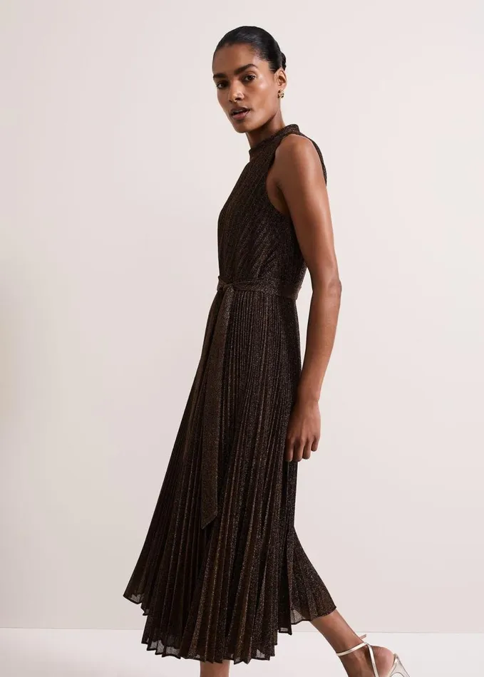 Phase Eight Simara Sparkle Pleat Dress Multicoloured Women Dresses