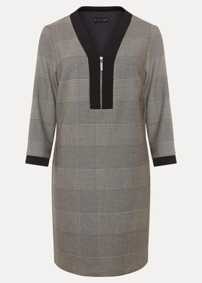 Phase Eight Soraya Check Midi Dress Blackwhite Women Dresses