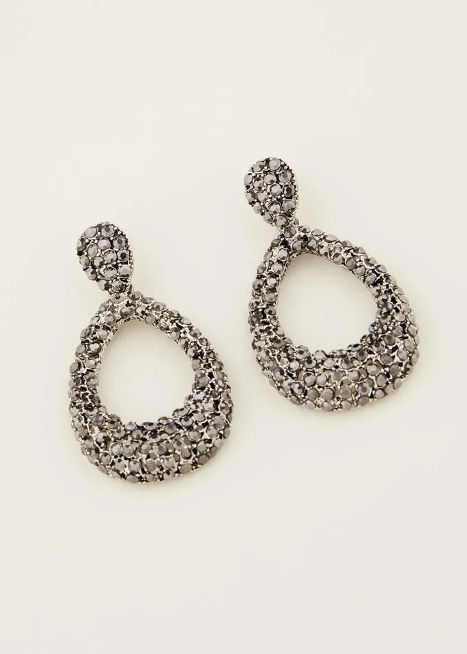 Phase Eight Sparkle Teardrop Earring Silver Women Jewellery