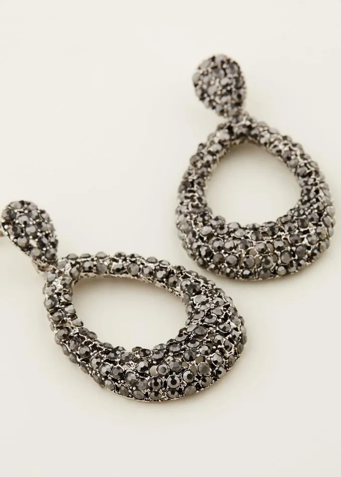 Phase Eight Sparkle Teardrop Earring Silver Women Jewellery