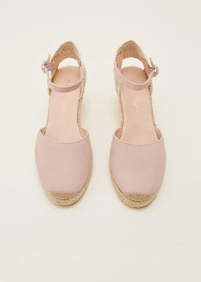 Phase Eight Strap Wedge Espadrille Neutral Women Heels