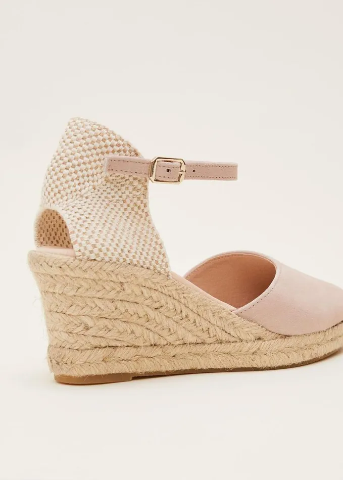 Phase Eight Strap Wedge Espadrille Neutral Women Heels