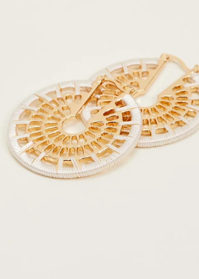 Phase Eight Threaded Gold Hoop Earrings Gold Women Jewellery