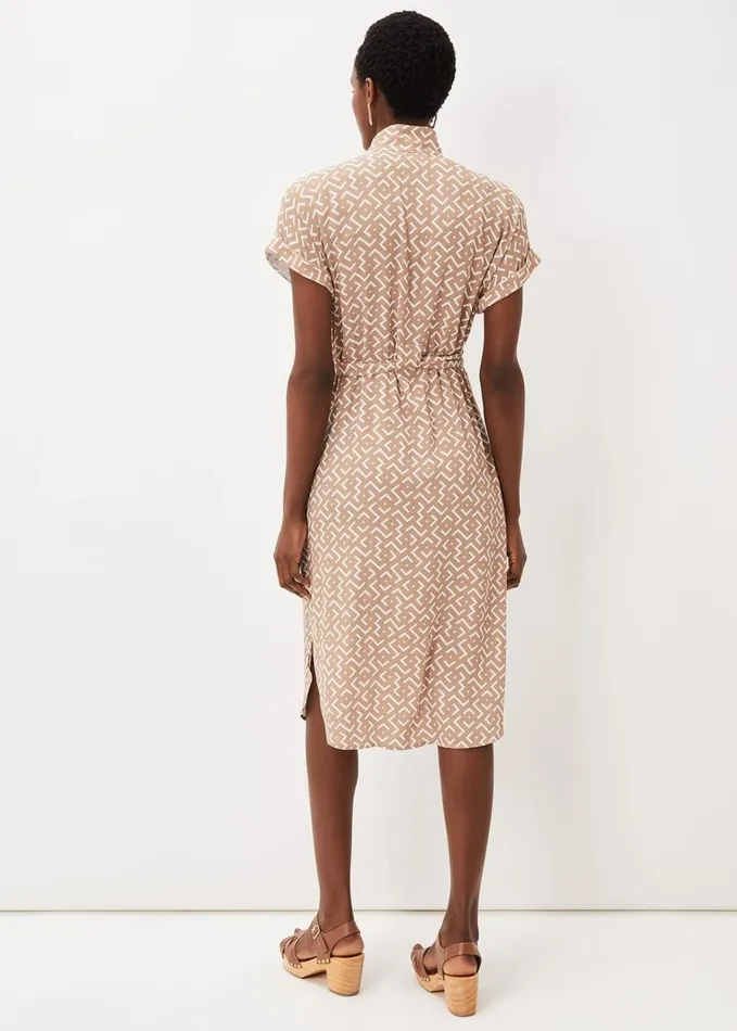 Phase Eight Tilda Geo Shirt Dress Neutral Women Dresses