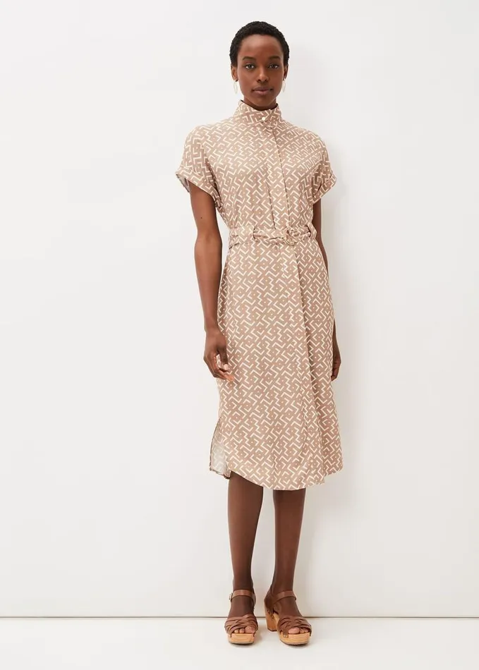 Phase Eight Tilda Geo Shirt Dress Neutral Women Dresses