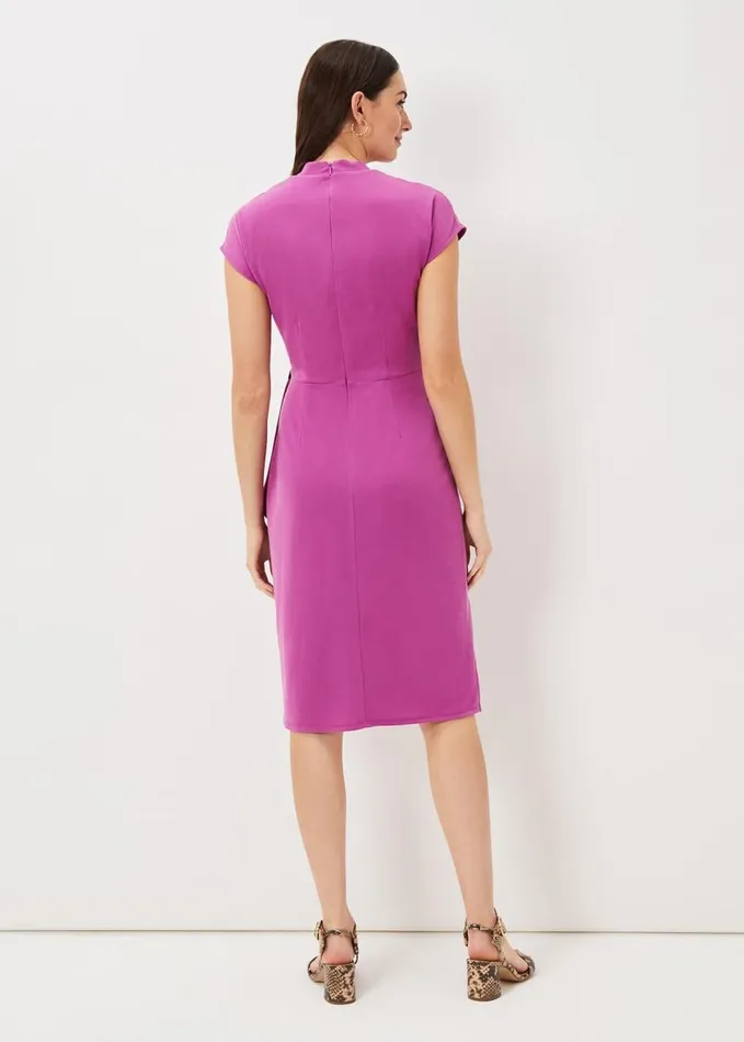 Phase Eight Toral Wrap Front Dress Orchid Women Dresses