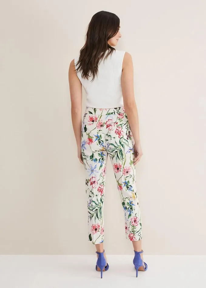 Phase Eight Ulrica Floral Cigarette Trousers Multicoloured Women Trousers