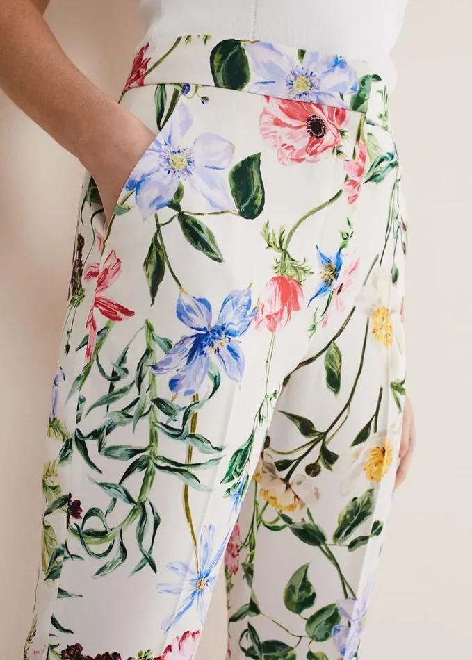 Phase Eight Ulrica Floral Cigarette Trousers Multicoloured Women Trousers