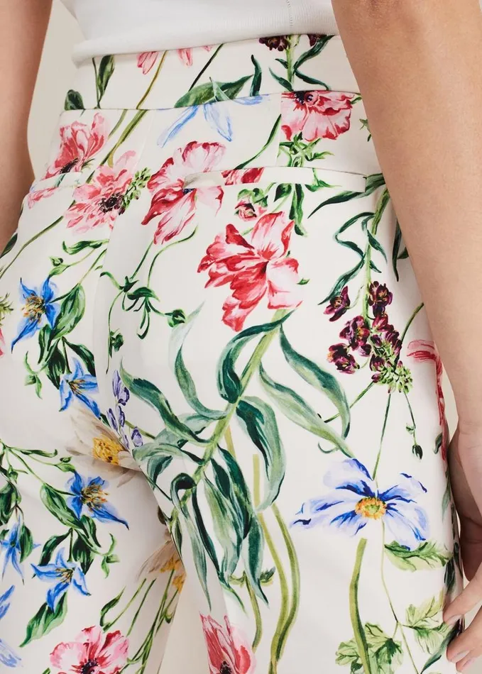 Phase Eight Ulrica Floral Cigarette Trousers Multicoloured Women Trousers