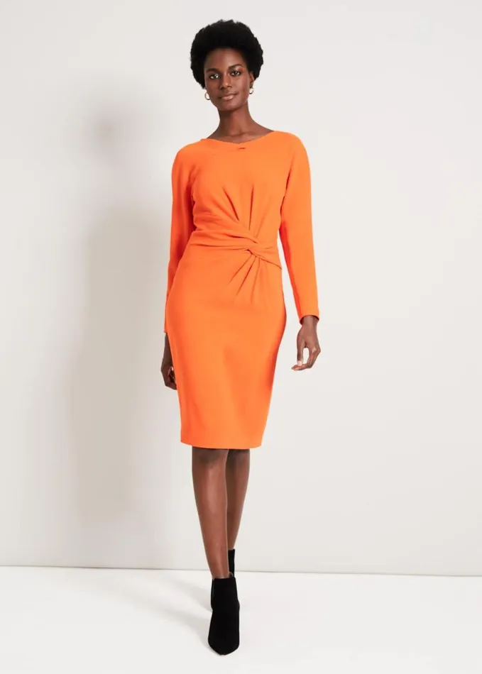 Phase Eight Valo Batwing Dress Orange Women Dresses