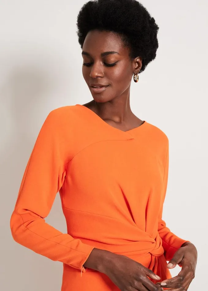 Phase Eight Valo Batwing Dress Orange Women Dresses