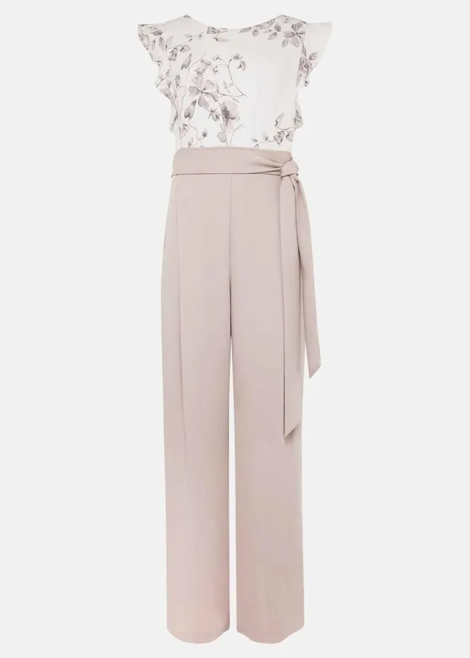 Phase Eight Victoriana Printed Jumpsuit Ivorytaupe Women Dresses