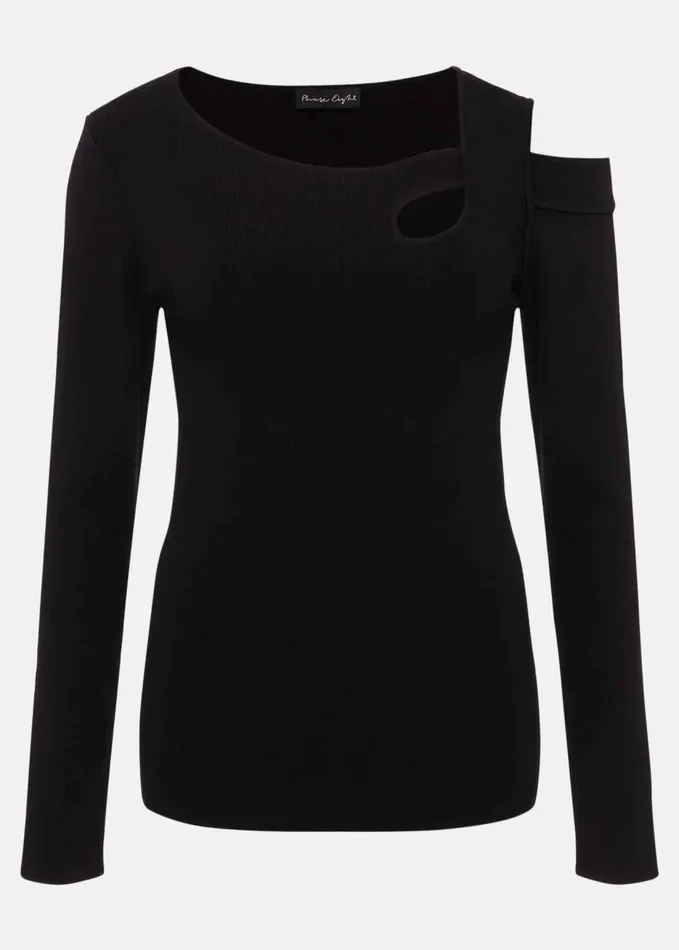 Phase Eight Wren Black Cut Out Knitted Top Black Women Knitwear