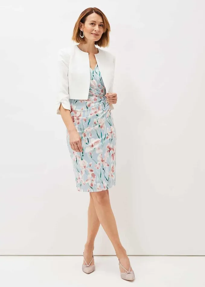 Phase Eight Zoelle Bow Detail Jacket Ivory Women Jackets