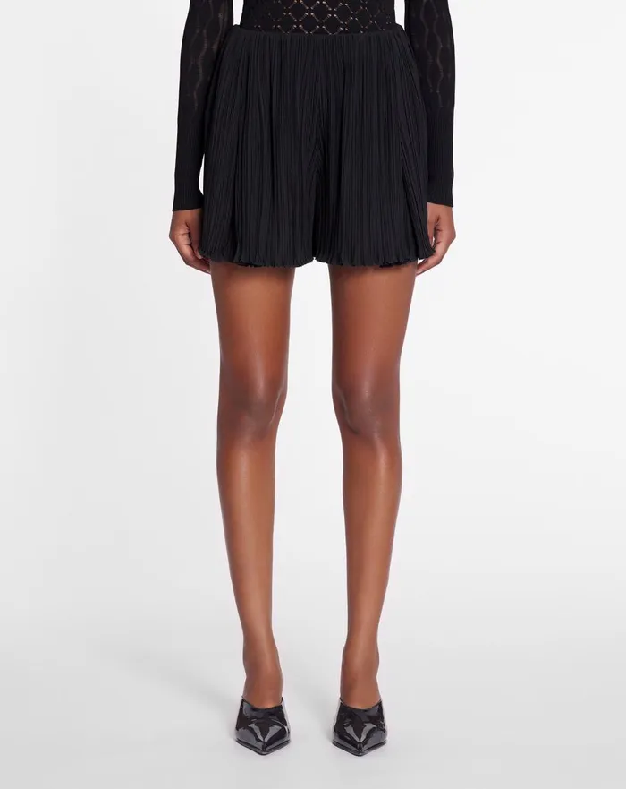 Pleated Shorts Black Women Lanvin Pants Pleated Shorts Black Women Lanvin Pants