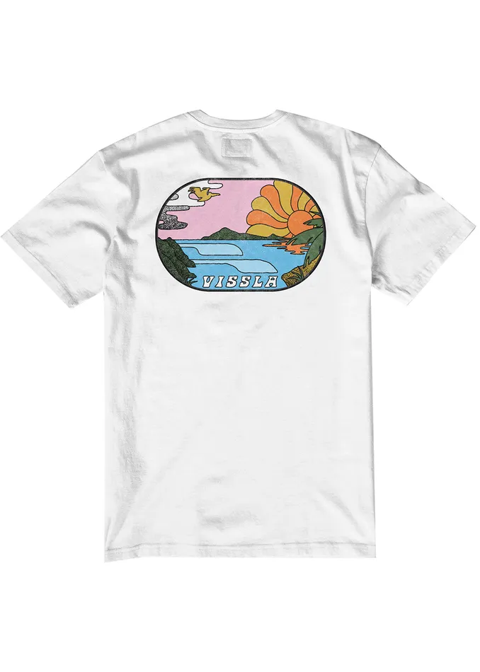 Portal Ss Pkt Tee White Men Premium Tees Vissla
