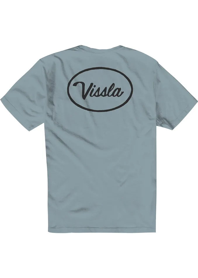 Premium Tees Vissla Men Station Premium Pkt Tee Chambray