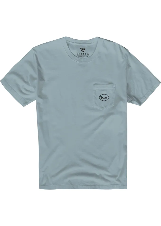 Premium Tees Vissla Men Station Premium Pkt Tee Chambray