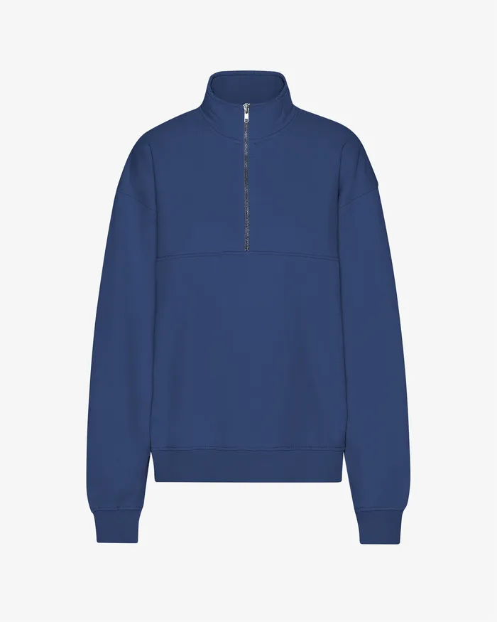 Quarter Zips Colorfulstandard Women Organic Quarter Zip 8211 Marine Blue