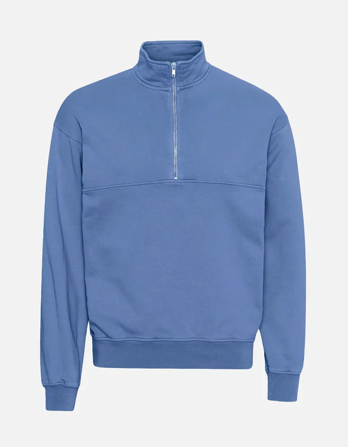 Quarter Zips Men Colorfulstandard Organic Quarter Zip 8211 Sky Blue