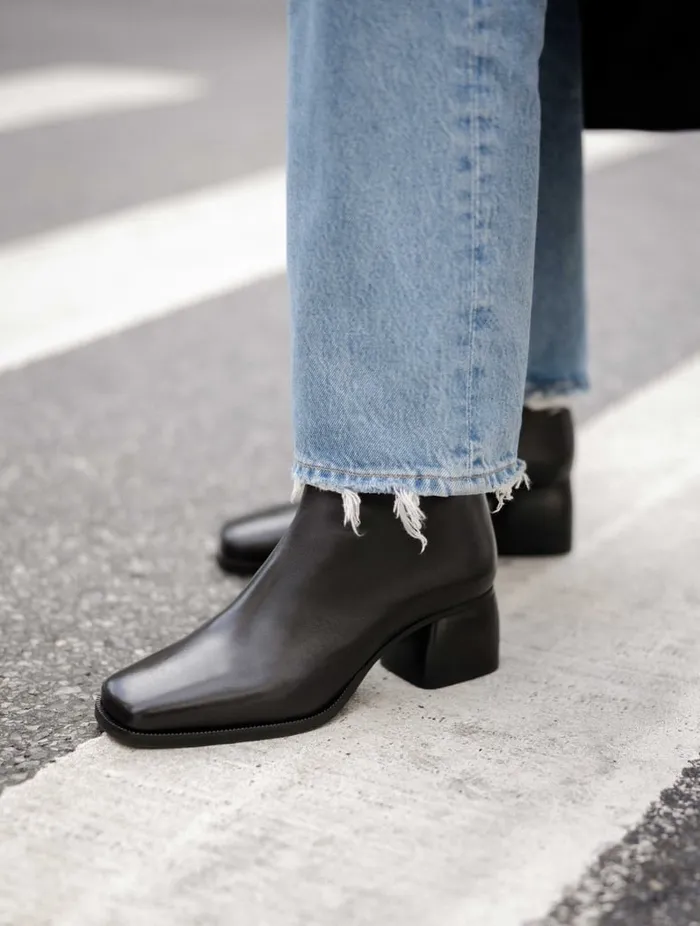 Rachel Passion Black Women Bobbies Ankle Boots
