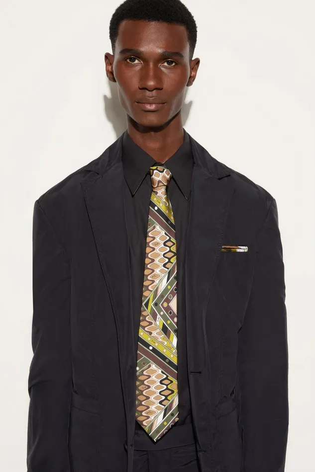 Ready To Wear Men PUCCI VivaraPrint SilkTwill Tie