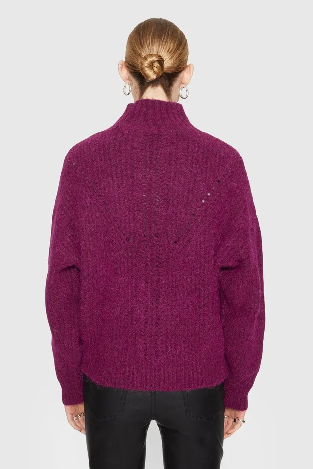 Rebecca Minkoff Caroline Sweater Damson Women Tops