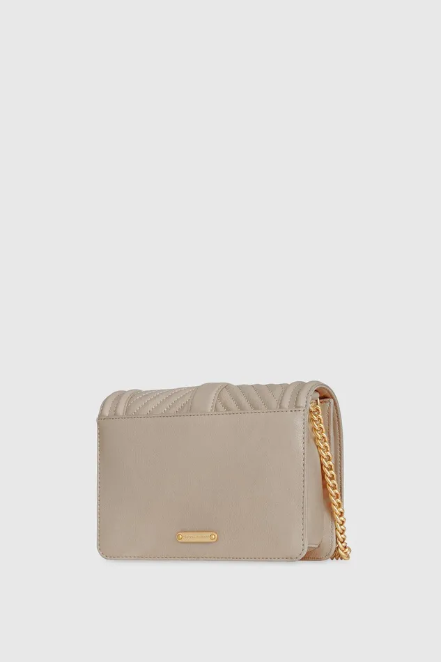 Rebecca Minkoff Chevron Quilted Small Love Crossbody Oyster Women Crossbody Bags
