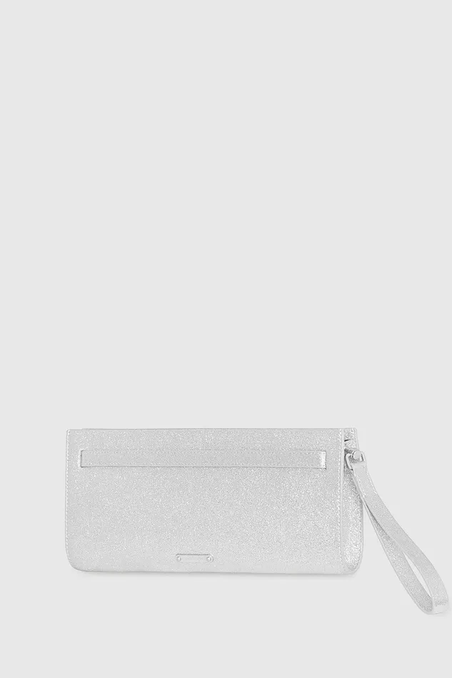 Rebecca Minkoff Curb Link Clutch Silver Women Clutches