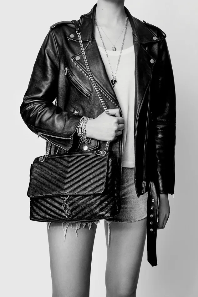 Rebecca Minkoff Edie Flap Shoulder Bag Blackantique Brass Women Shoulder Bags