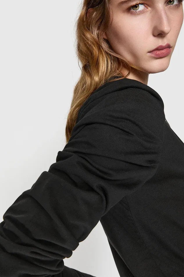 Rebecca Minkoff Janine Long Sleeve Black Women Tops