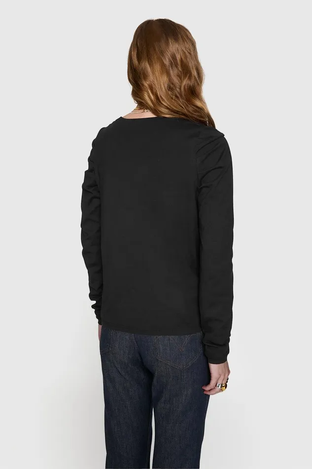 Rebecca Minkoff Janine Long Sleeve Black Women Tops